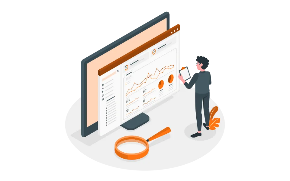 Illustratie van HR-professional die inzicht krijgt in deelname en impact van vitaliteitsbeleid